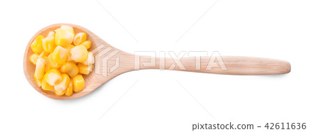 Ripe corn isolated on white background 42611636