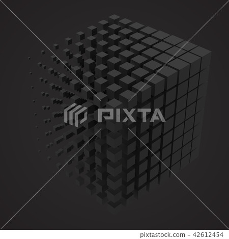 bigger cube dissolving to smaller cubes bigger cube dissolving to smaller cubes 42612454