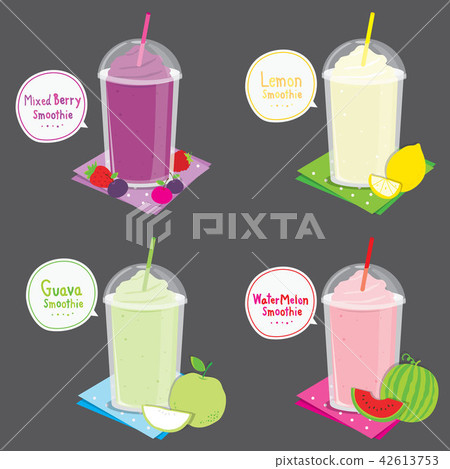 Juice Fruit Smoothie Cartoon Vector Stock Illustration 42613753 Pixta
