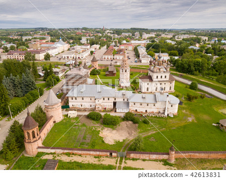 Aerial view of Michael-Archangel Monastery in Yuryev-Polsky 42613831