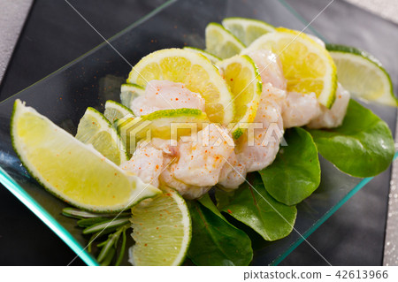 Freshly prepared merluza ceviche Freshly prepared merluza ceviche 42613966