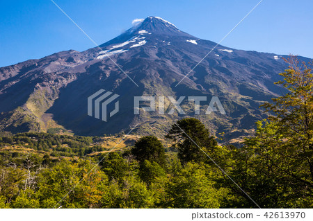 Lanin volcano in the Andes Lanin volcano in the Andes 42613970