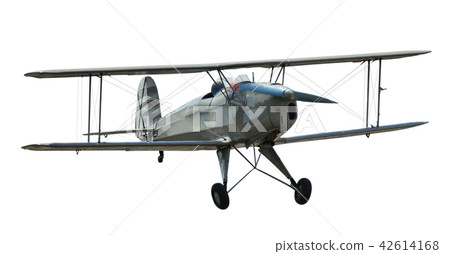 Sports biplane on white background 42614168