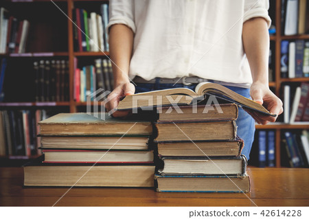vintage tone of Reading a book concept vintage tone of Reading a book concept 42614228