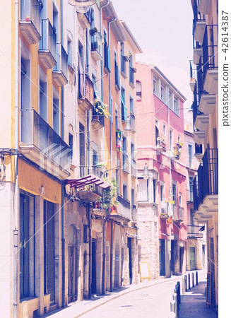 narrow street of european city narrow street of european city 42614387