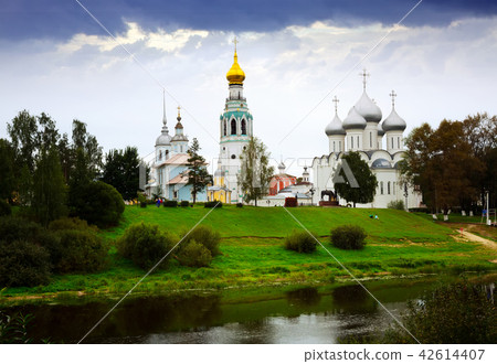 Kremlin (Cathedral) Square at sunny day in Vologda, Russia Kremlin (Cathedral) Square at sunny day in Vologda, Russia 42614407