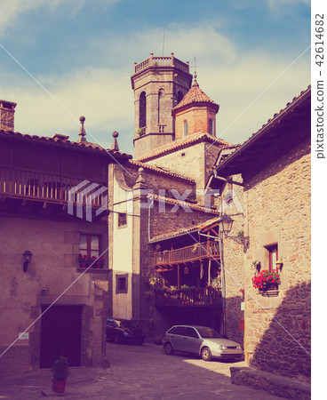 view of old Catalan village. Rupit 42614682
