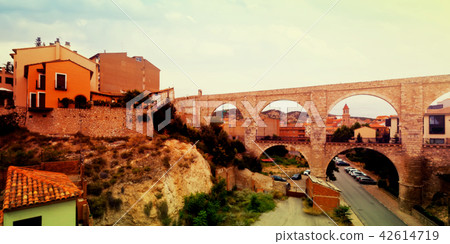 Los Arcos aqueduct in summer. Teruel 42614719