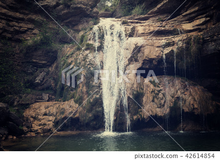 Waterfall in Catalonia surrounded by beautiful forests Waterfall in Catalonia surrounded by beautiful forests 42614854
