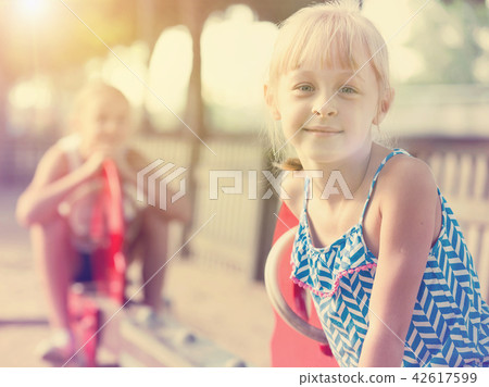 Portrait of happy girl outdoors Portrait of happy girl outdoors 42617599