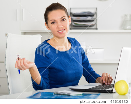 Woman working productively 42619580