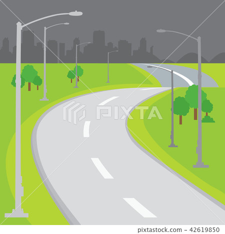 Roadway Blank Background Design Cartoon vector Roadway Blank Background Design Cartoon vector 42619850