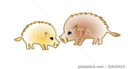 Year-year New Year's material good friend wild boar Year-year New Year's material good friend wild boar 42620424