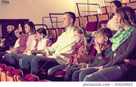 Audience attending movie night for comedy 42620983