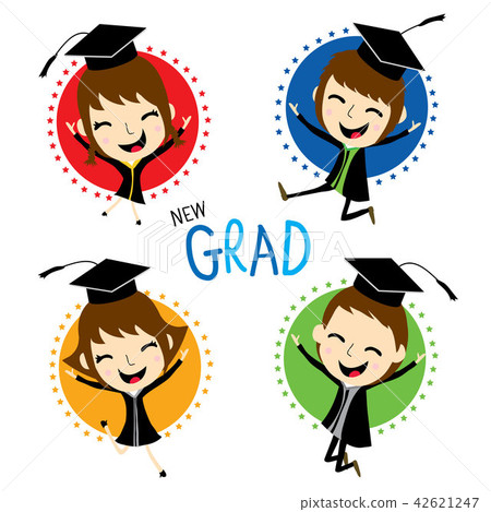 Congratulation New Graduate Cute Cartoon Vector 42621247