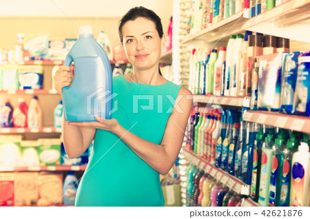 Female buying to fabric softener Female buying to fabric softener 42621876