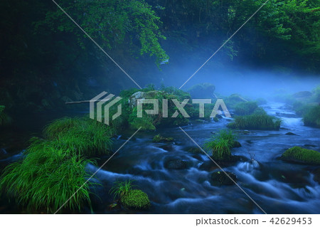 Summer former waterfall underwater water 42629453