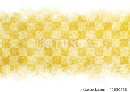 金黃方格的樣式新年水彩背景 金黃方格的樣式新年水彩背景 42630288