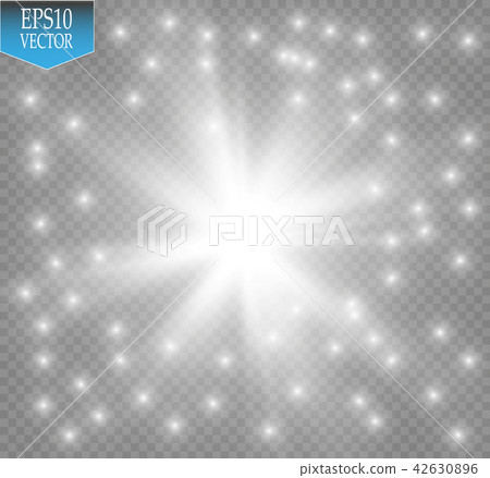 Glow light effect. Starburst with sparkles on transparent background. Vector illustration. Glow light effect. Starburst with sparkles on transparent background. Vector illustration. 42630896