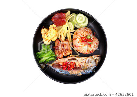 Fried jasmine rice with shrimp paste 42632601