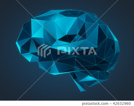 human brain consisting of lines and polygon shapes human brain consisting of lines and polygon shapes 42632960