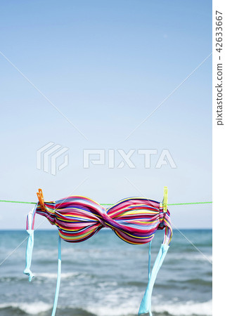 bikini hanging on a clothes line bikini hanging on a clothes line 42633667