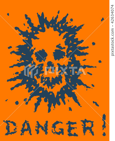 Terrible blot skull. Vector illustration. 42634074