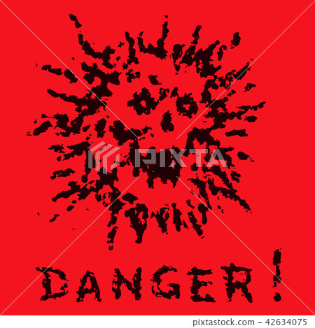 Terrible blot skull. Vector illustration. 42634075