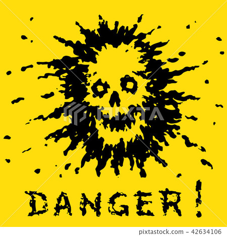 Terrible blot skull. Vector illustration. 42634106