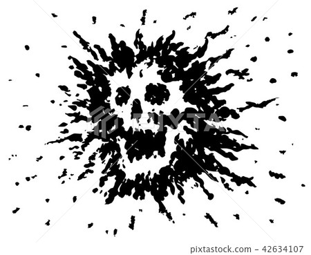 Terrible blot skull. Vector illustration. 42634107