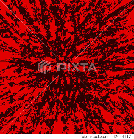 The monster face is covered in black blood. Vector 42634117