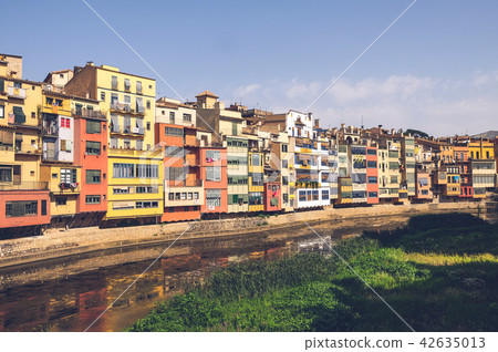Picturesque houses in Girona, Spain 42635013