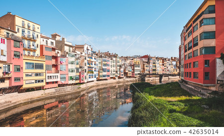 Picturesque houses in Girona, Spain 42635014