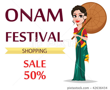 Onam celebration. Indian woman Onam celebration. Indian woman 42636434