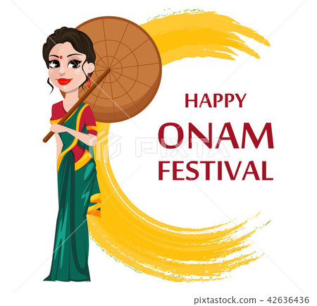 Onam celebration. Indian woman Onam celebration. Indian woman 42636436