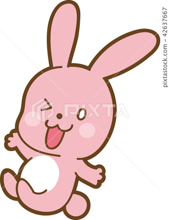 可愛的小兔子插圖素材 可愛的小兔子插圖素材 42637667