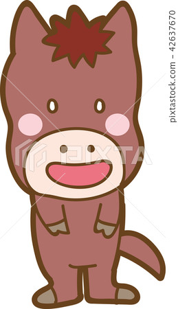 可愛的馬圖材料 42637670