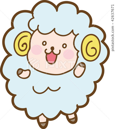 Cute sheep illustration material Cute sheep illustration material 42637671
