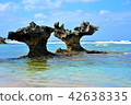 Japan, Okinawa, Ryukyu, Seaside, Kouri Island, Heart Shaped Rock, Beach, Summer, Sea, Seascape, Sunny, Sunny 42638335