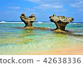 Japan, Okinawa, Ryukyu, Seaside, Kouri Island, Heart Shaped Rock, Beach, Summer, Sea, Seascape, Sunny, Sunny 42638336