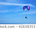 Japan, Okinawa, Ryukyu, Ovo Island, beach, summer, sea, seascape, sunny, sunny, chanting, flying umbrella 42638353