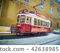 LISBON, PORTUGAL - April 30, 2017: Vintage red tram in the city  42638985