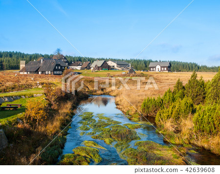 Small mountain village Jizerka in Jizera Mountains, Czech Republic Small mountain village Jizerka in Jizera Mountains, Czech Republic 42639608
