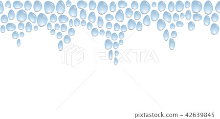 Horizontal top decoration with water drops 42639845