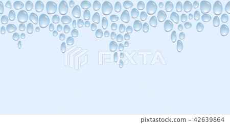 Horizontal top decoration with water drops 42639864