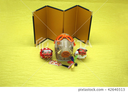 New year's card / boar year New year's card / boar year 42640313