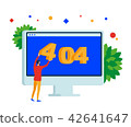 404 error page. Web site on desktop computer.  42641647