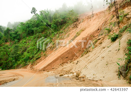 landslides during the rainy season in Thailand 42643397