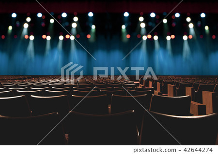 empty vintage seat in auditorium or theater 42644274