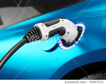 Electric car concept  Charging modern electric car Electric car concept  Charging modern electric car 42647521